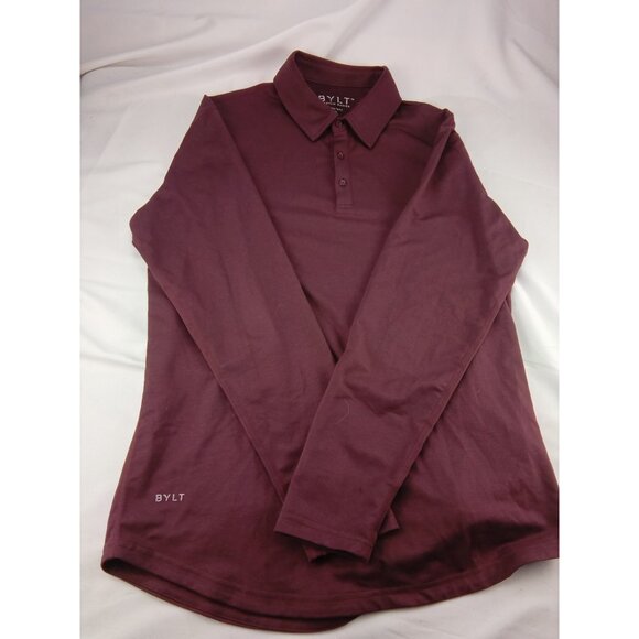 Men BYLT Premium Basics Signature Red Button Up Shirt Size L Large Long Sleeves - Picture 1 of 3